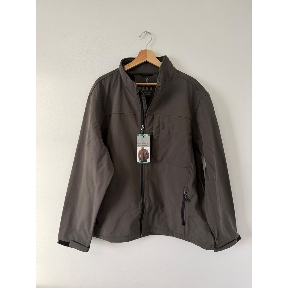 Free Country Men's Lanier Super Softshell® Jacket – Mushroom – Size XXXL – NWT - Picture 2 of 6